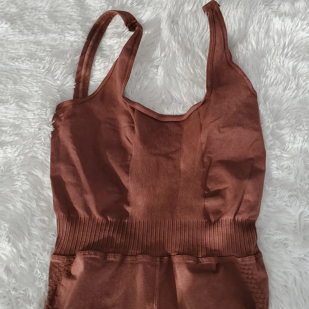 41. Free People Good Karma Onesie Nutmeg - Picture 9 of 13